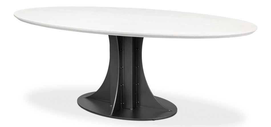 Parisian Chic Oval Dining Table - Belle Escape