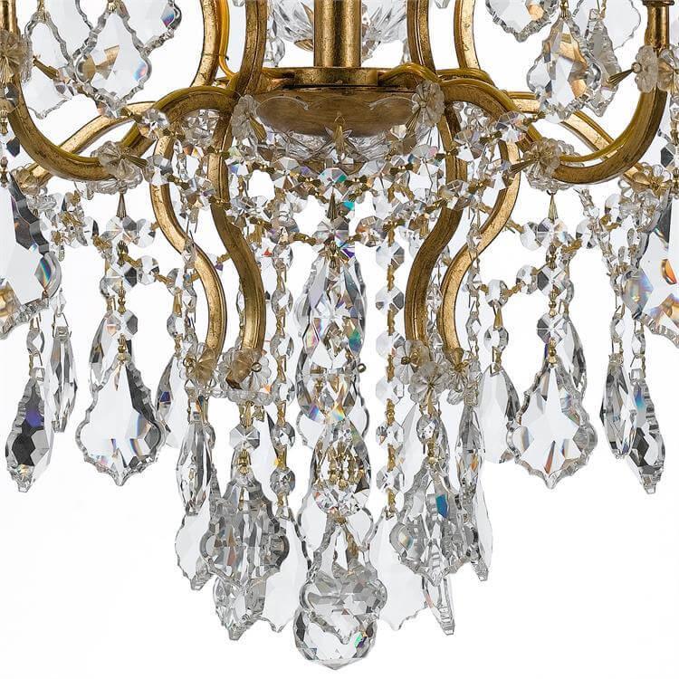 Parisian Parlor Crystal Gold Chandelier - Belle Escape