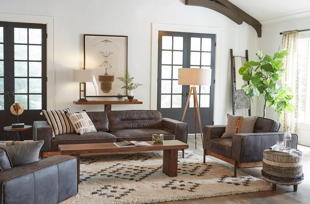 Portofino Industrial Black Lounge Chair - - Belle Escape