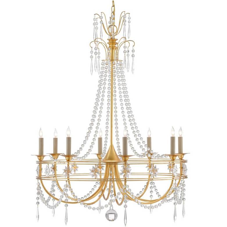 Princessa Gold Crystal Chandelier - Belle Escape