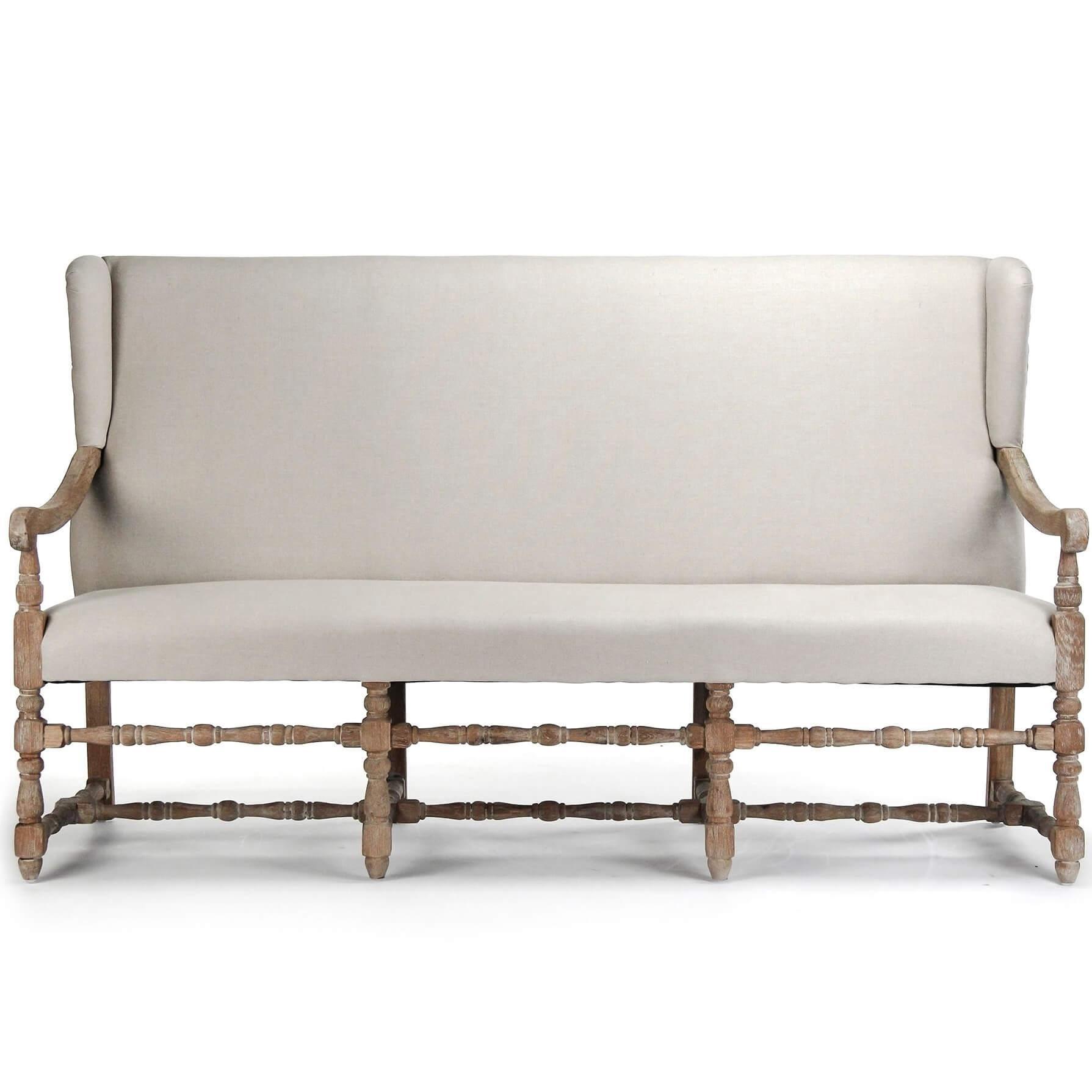 Provence Chic High Back Bench - Belle Escape