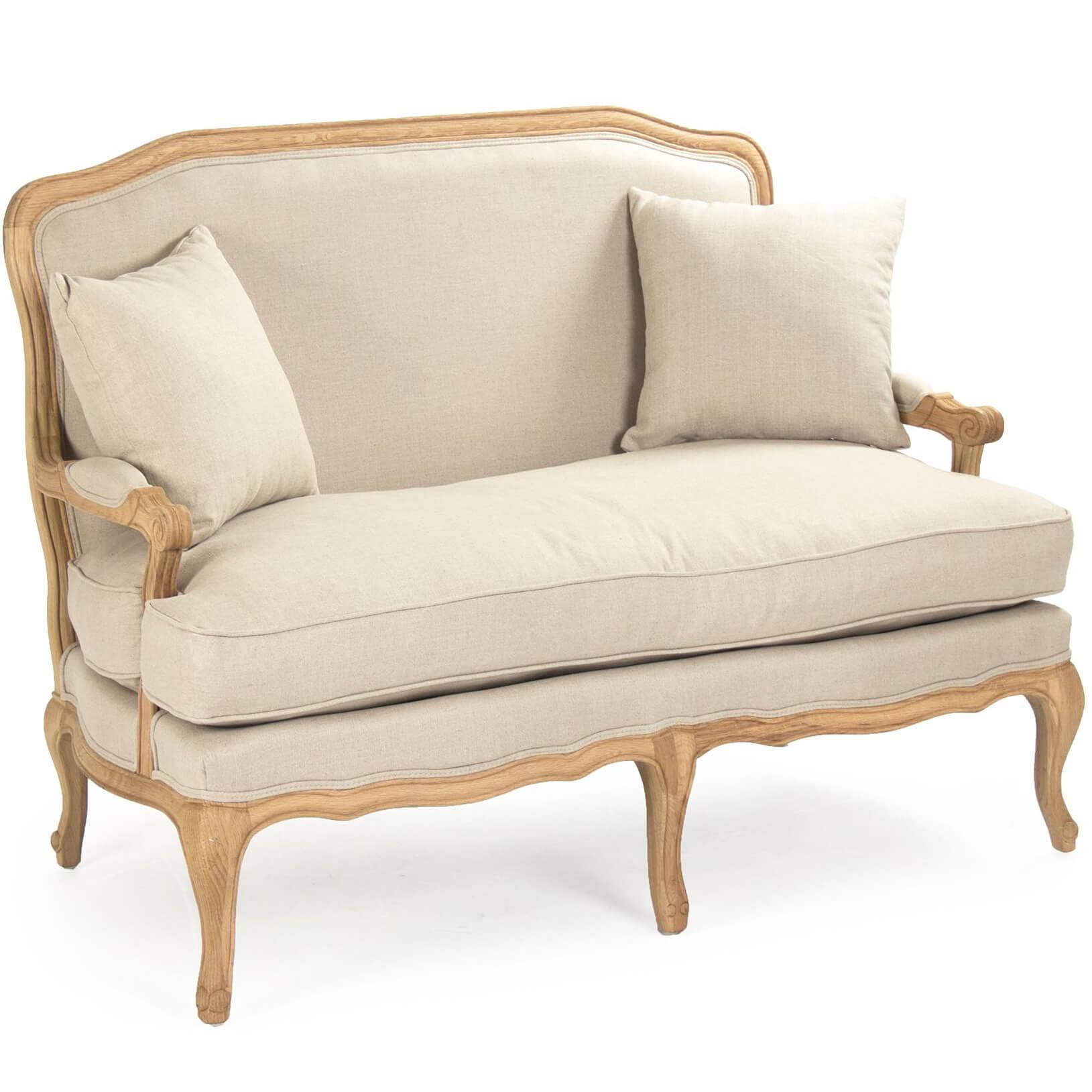 Provence Natural Wood Settee - Belle Escape