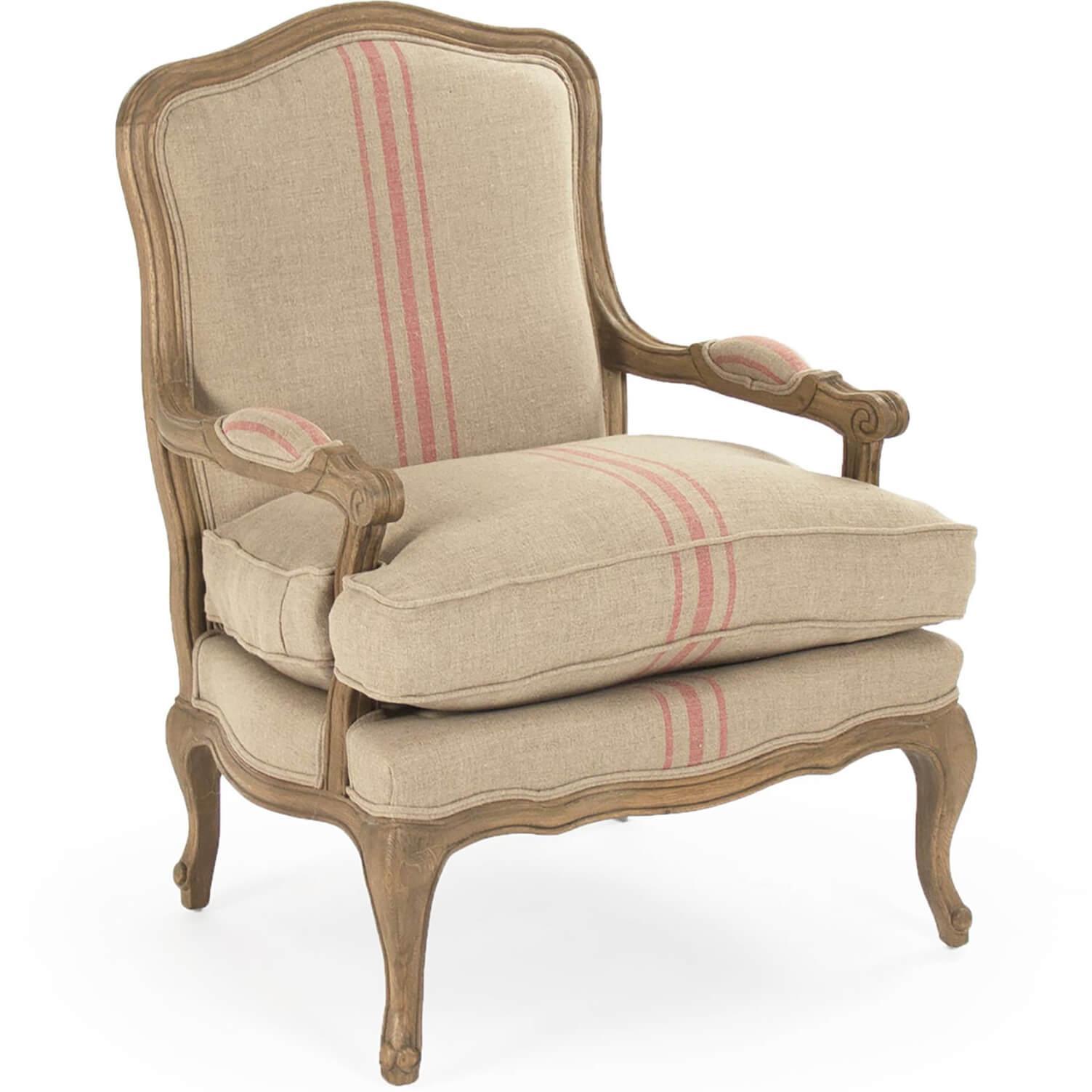 Red Striped Bastille Love Chair - Belle Escape