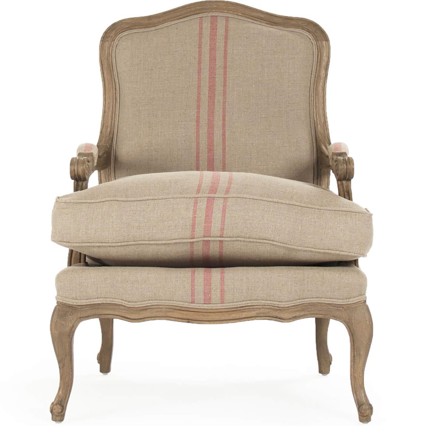 Red Striped Bastille Love Chair - Belle Escape