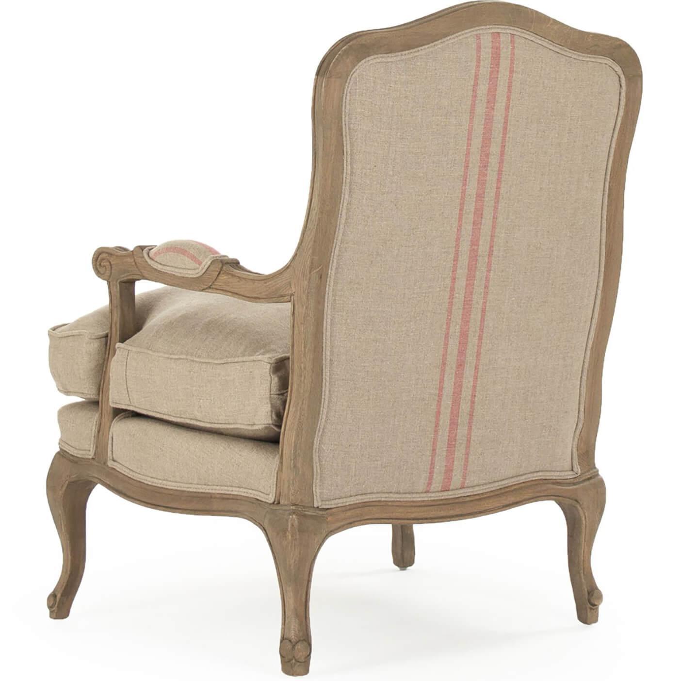 Red Striped Bastille Love Chair - Belle Escape