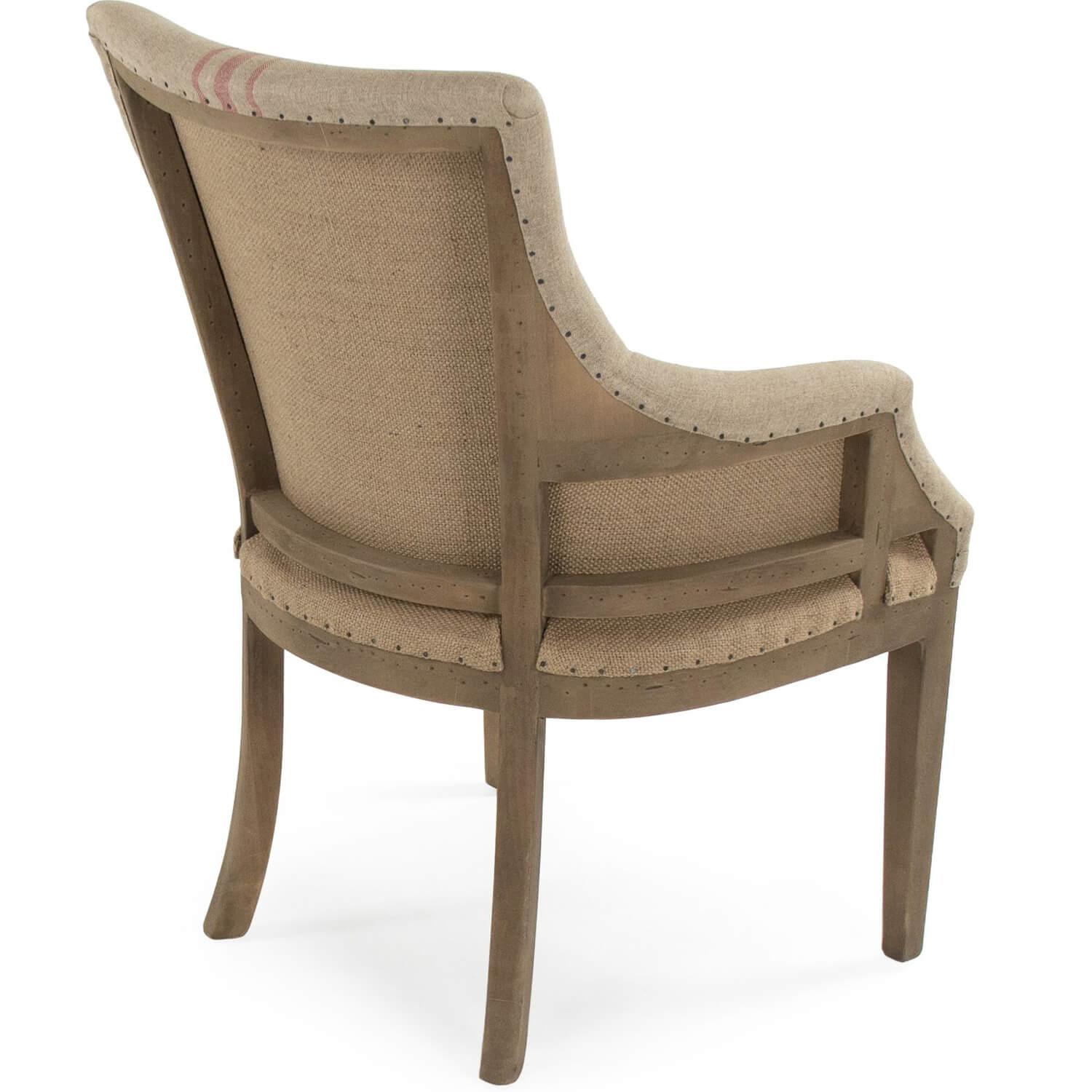 Red Striped Deconstructed Arm Chair - Belle Escape
