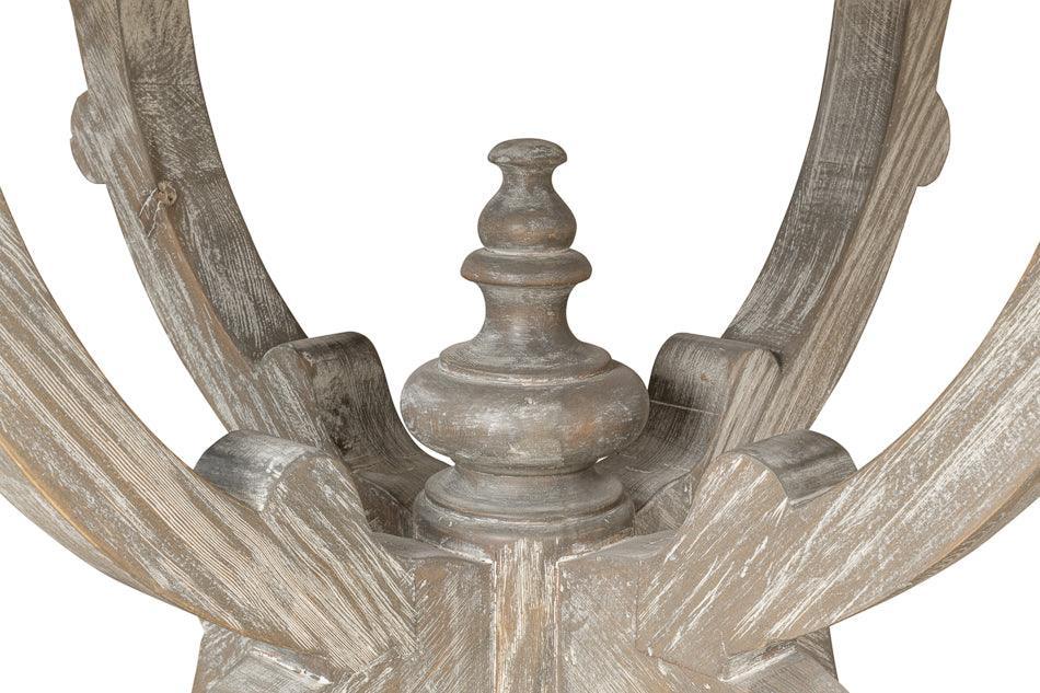 Regal Round French Marquetry Top Dining Table - Belle Escape