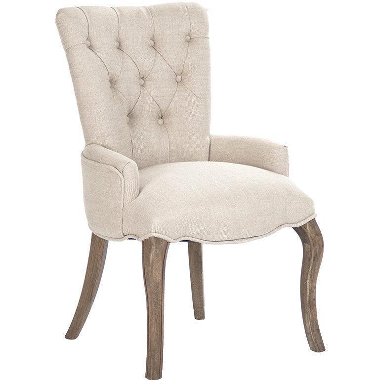 Ring Back Tufted French Chairs - Pair - Belle Escape