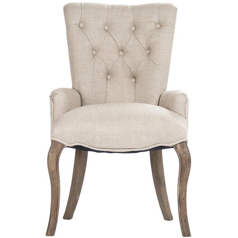 Ring Back Tufted French Chairs - Pair - Belle Escape