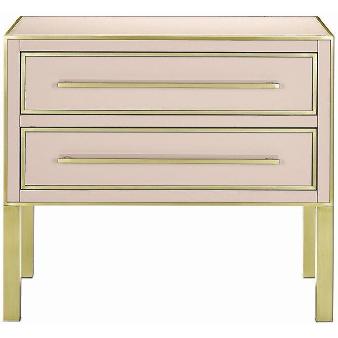 Rose Brass Accent Modern Chest - Belle Escape