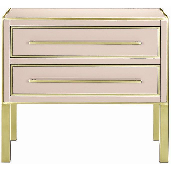 Rose Brass Accent Modern Chest - Belle Escape