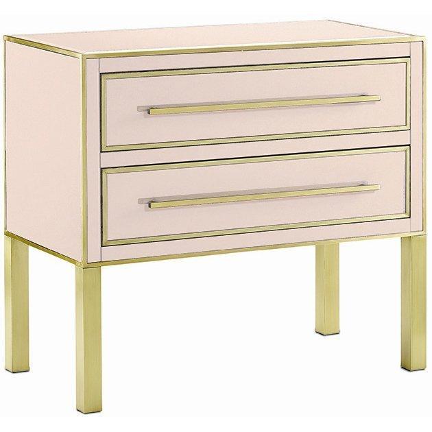 Rose Brass Accent Modern Chest - Belle Escape