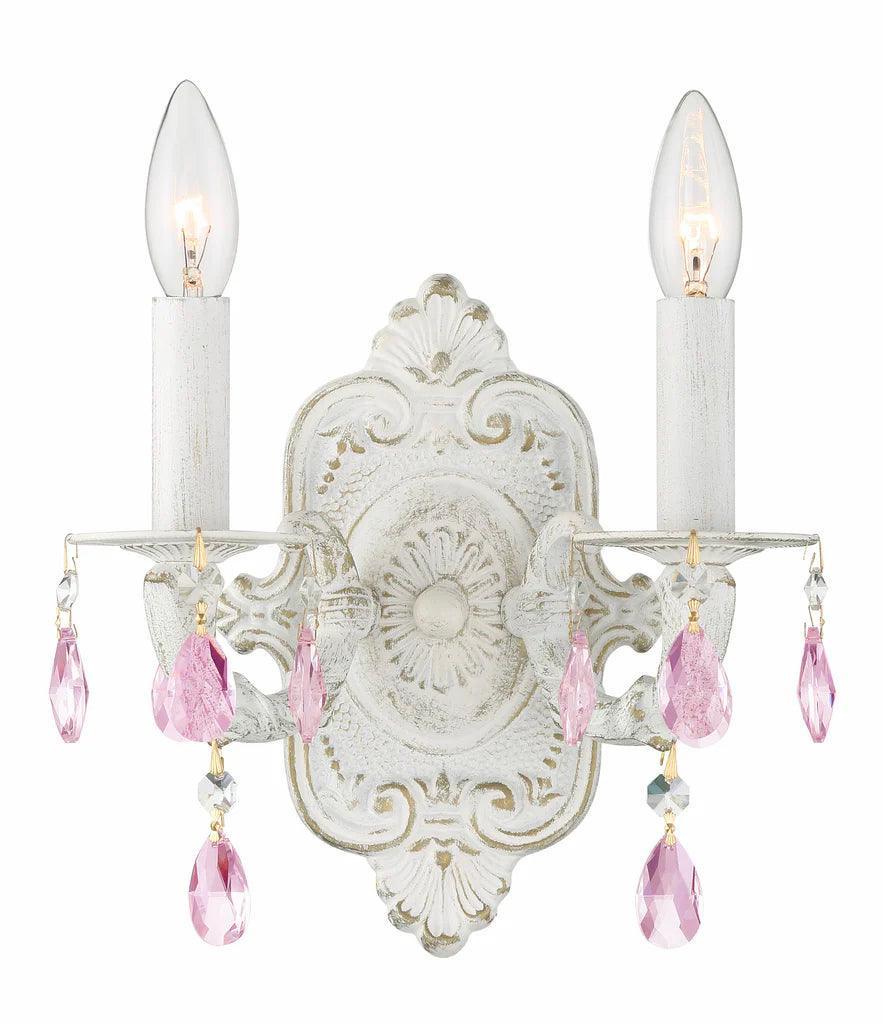 Rose Crystals Double Sconce - Belle Escape