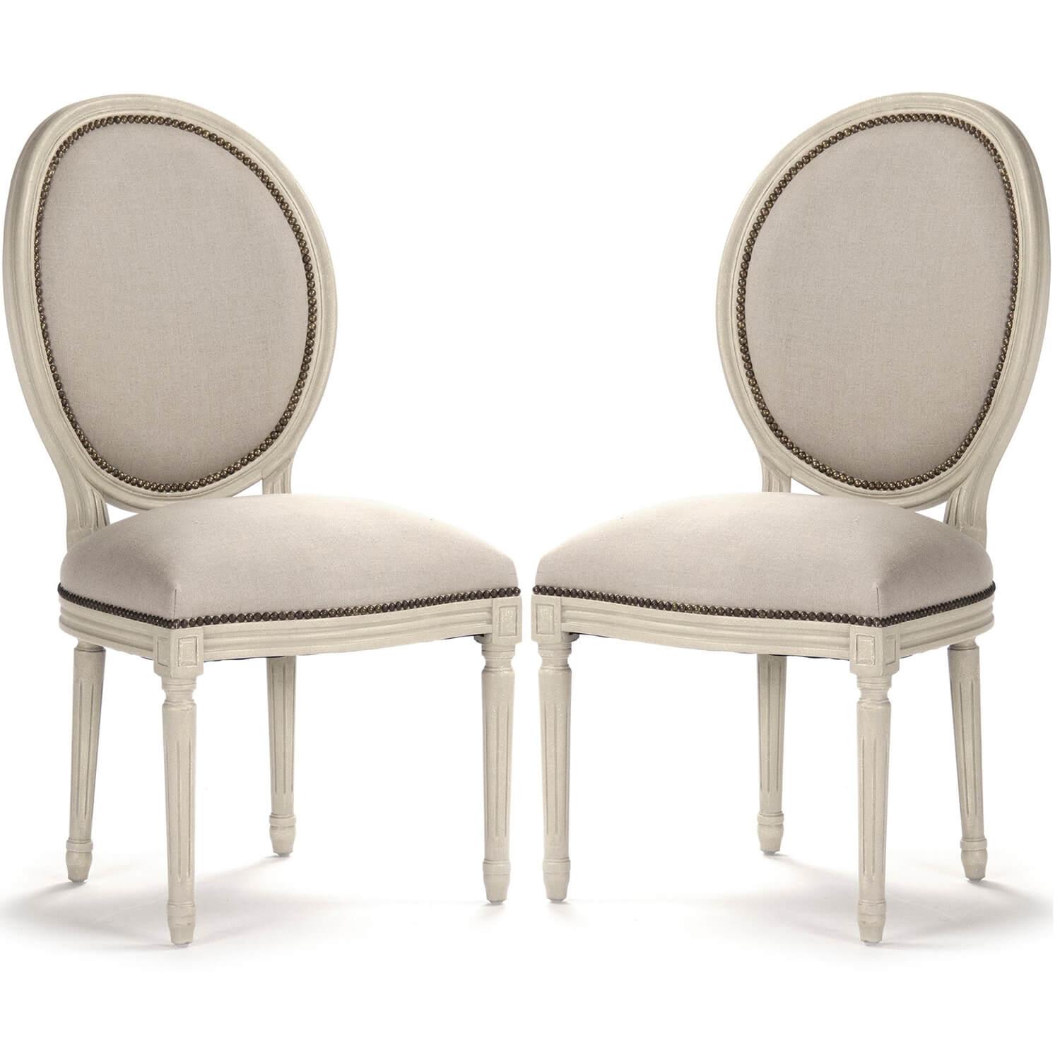 Round Back Medallion Side Chairs - Belle Escape