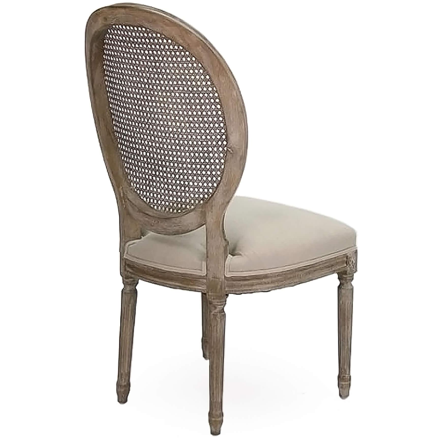 Round Caned Side Chairs - Pair - Belle Escape