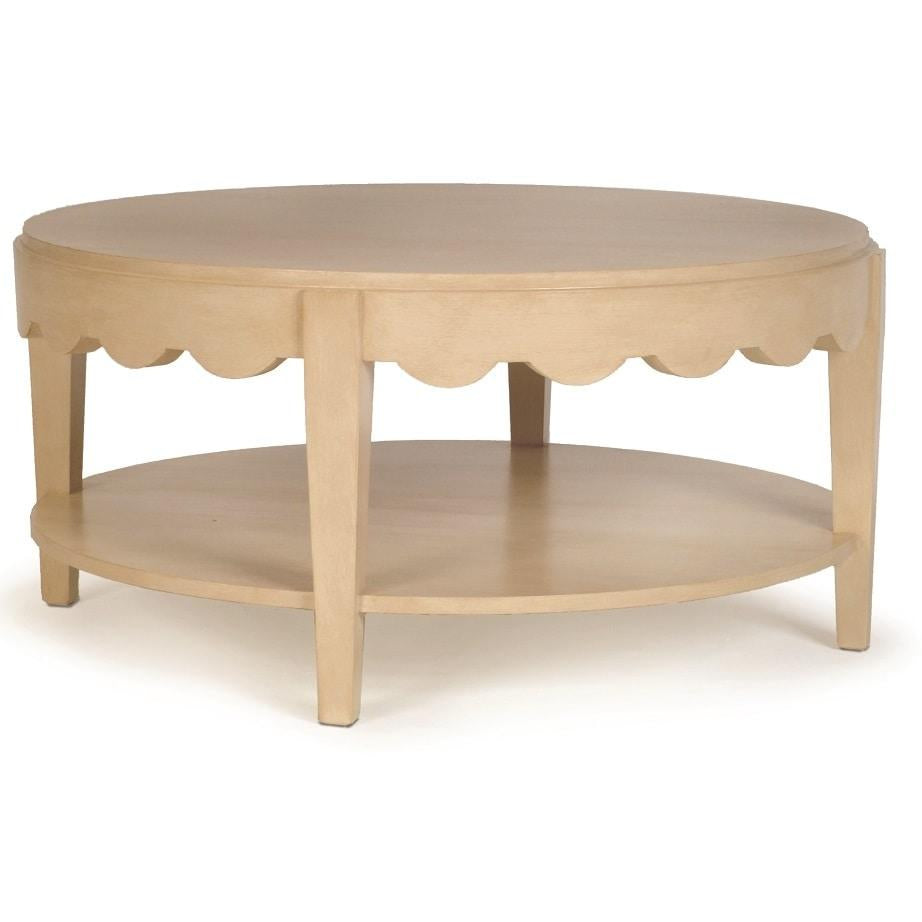 Liza Scalloped Wood Coffee Table