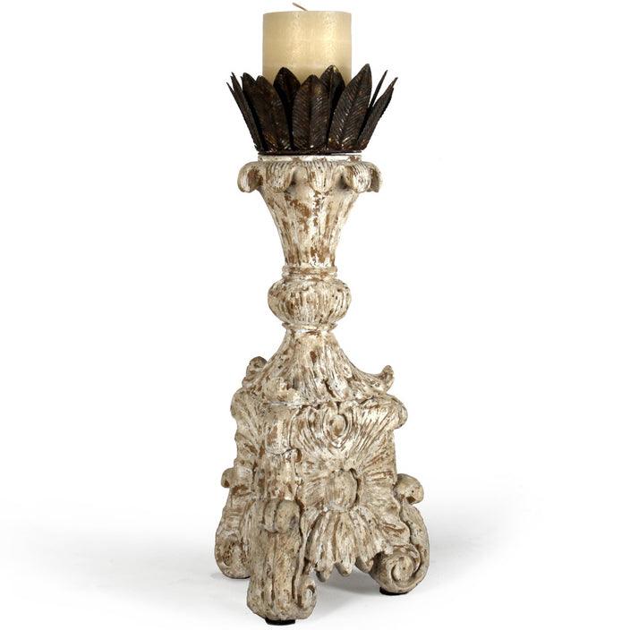 Royal Flair Carved Candlestick - Belle Escape