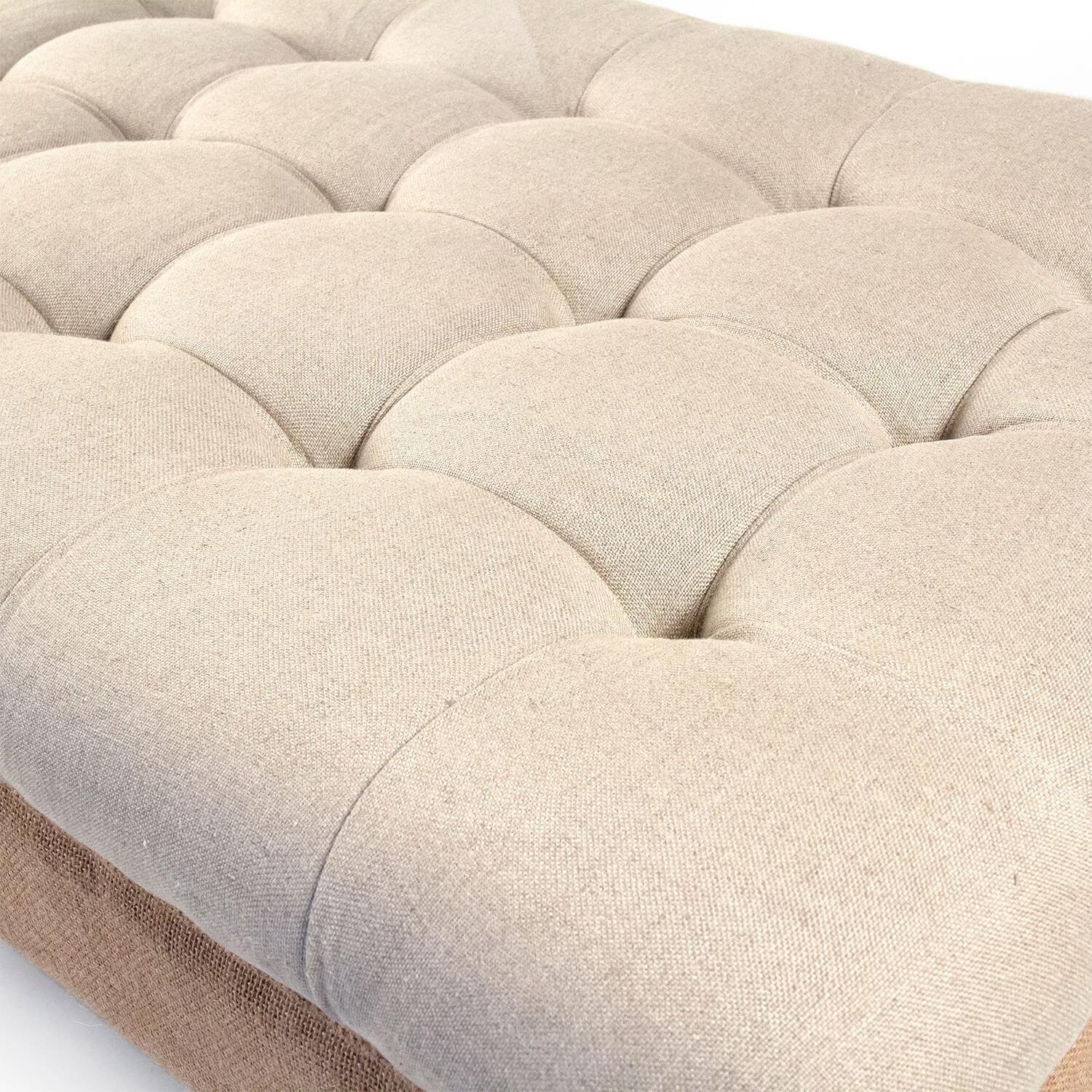 Royal Maison Tufted Oak Ottoman - Belle Escape