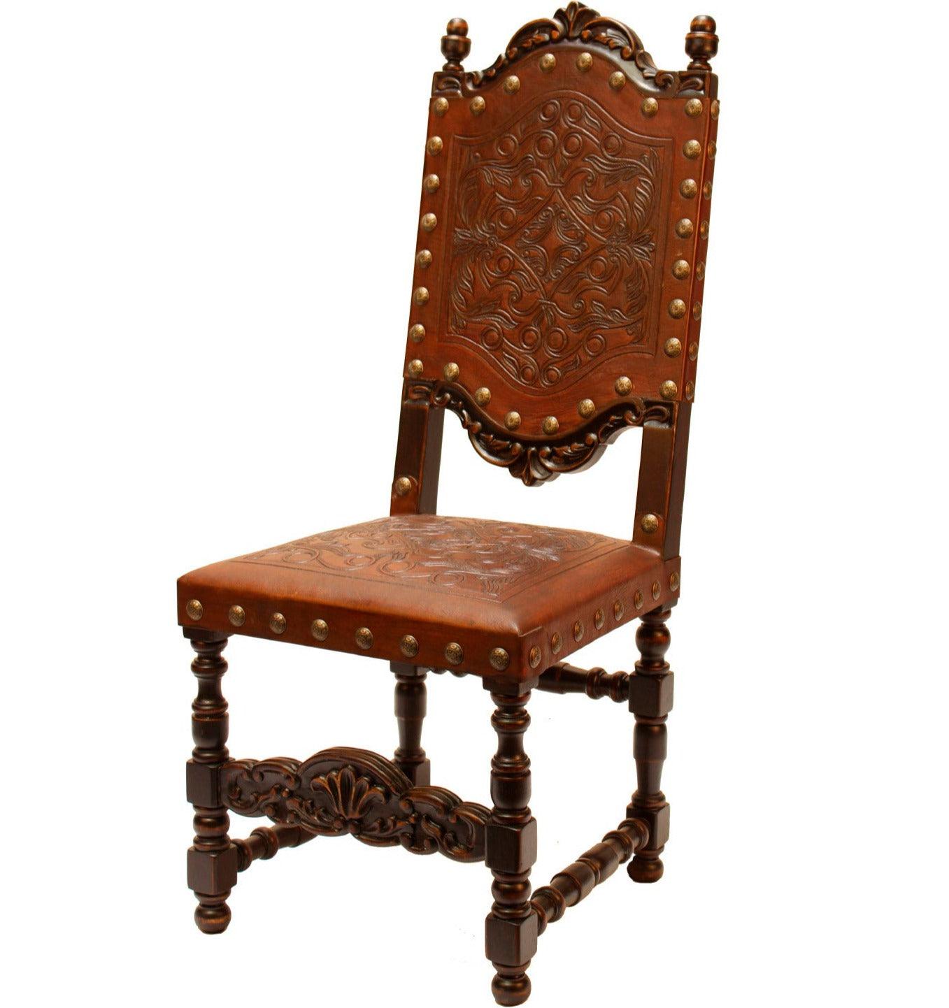 Rust Del Rey Spanish Leather Chair - Belle Escape