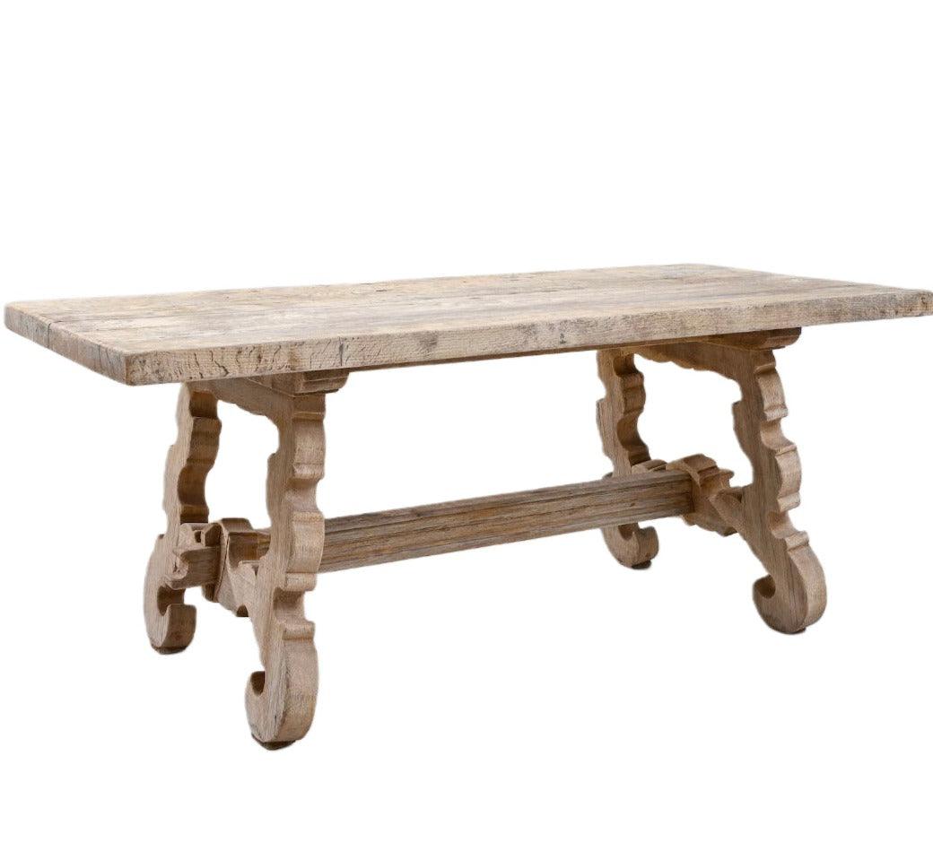 Rustic French Country Trestle Dining Table - Belle Escape