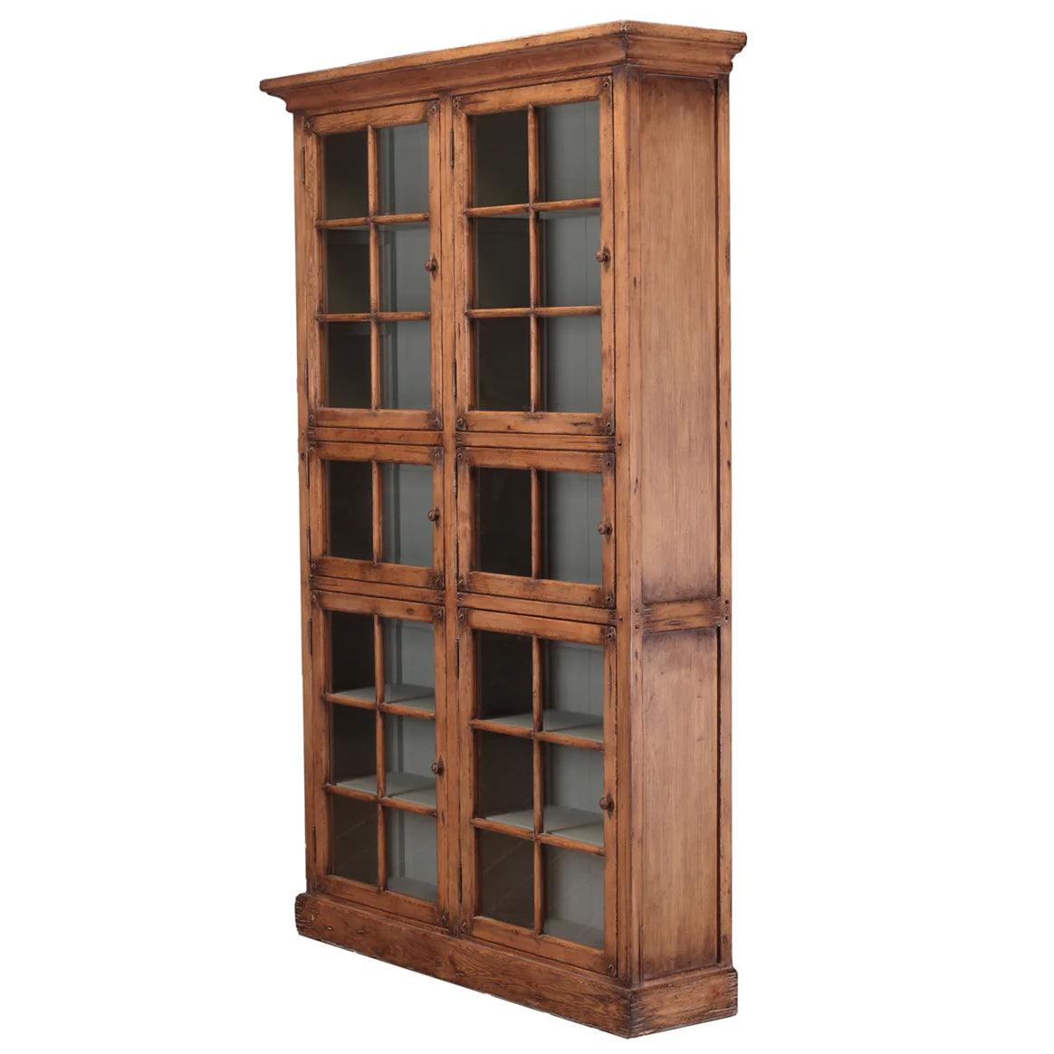 Rustic Glass Door Cabinet - Belle Escape