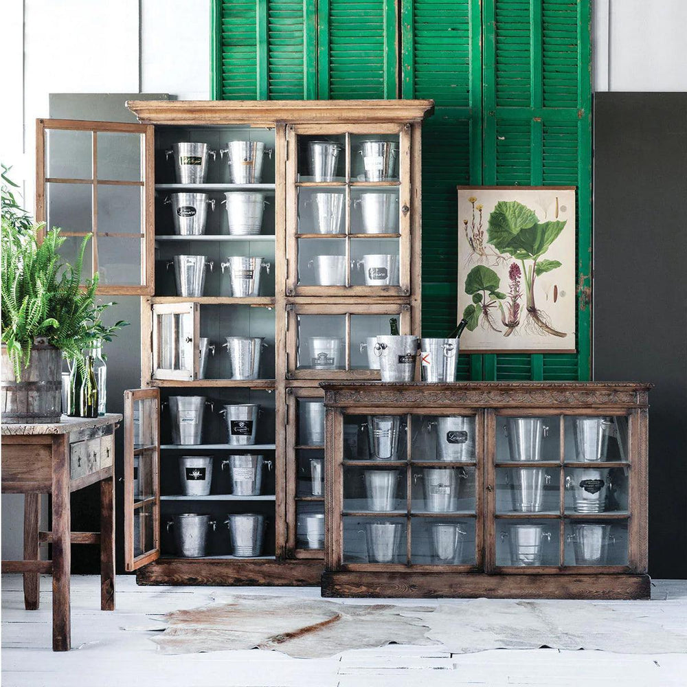 Rustic Glass Door Cabinet
