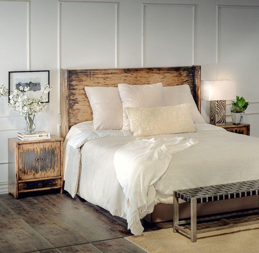 Rustic Lodge Winged Headboard - Belle Escape