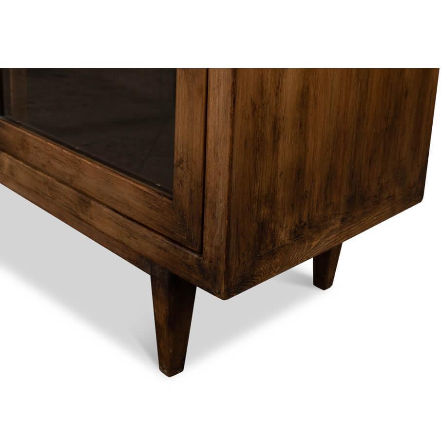 Rustic Sliding Glass Door Sideboard - Belle Escape