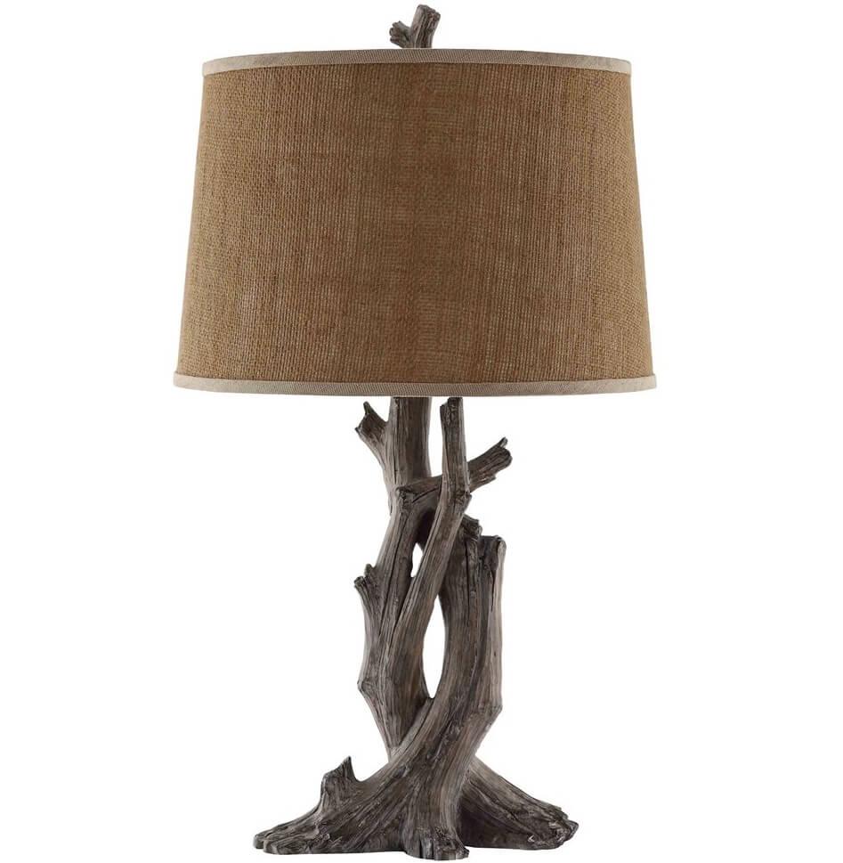 Rustic Tree Branch Table Lamp - Belle Escape