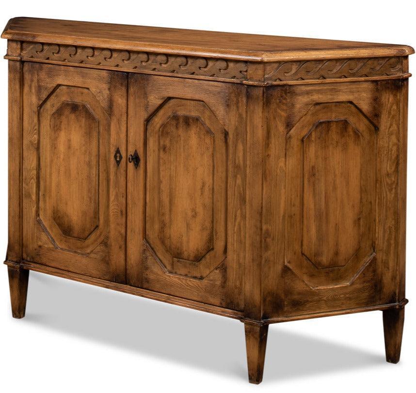 Rustic Wrenn Wood Carved Credenza - Belle Escape