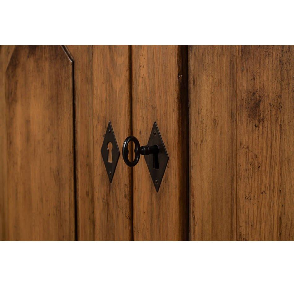 Rustic Wrenn Wood Carved Credenza - Belle Escape