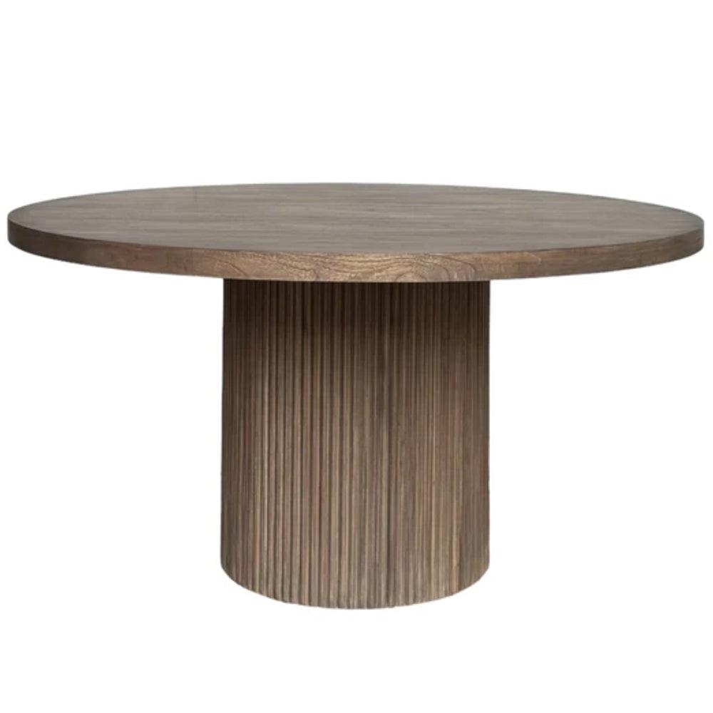 Mindi Rustic Rustic Elle Mindi Wood Round Dining Table