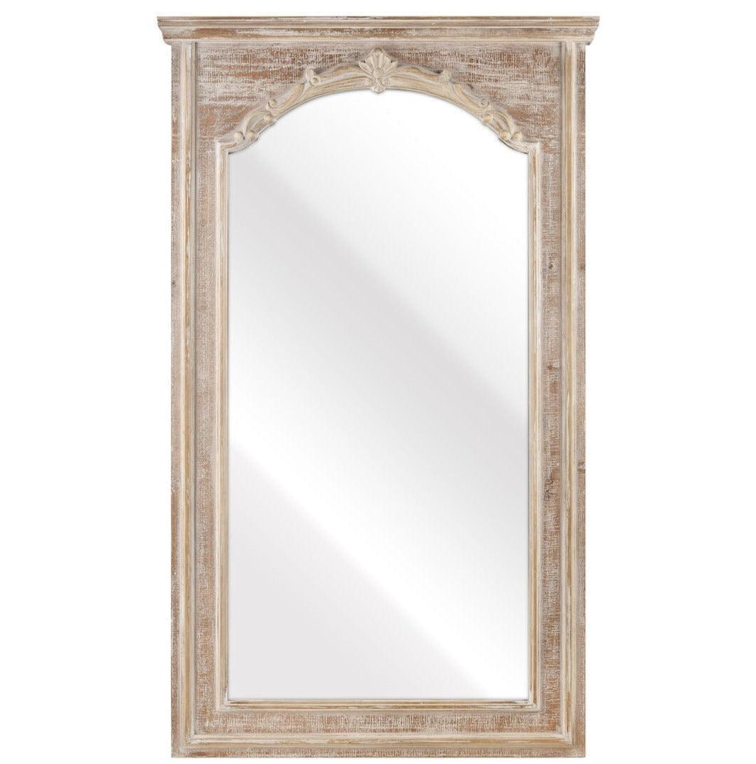 Charlotte Whitewash Trumeau Mirror