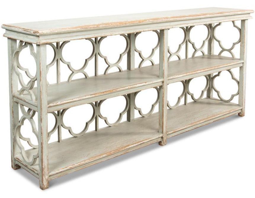 Sage Farmhouse Bookshelf Console Table - Belle Escape