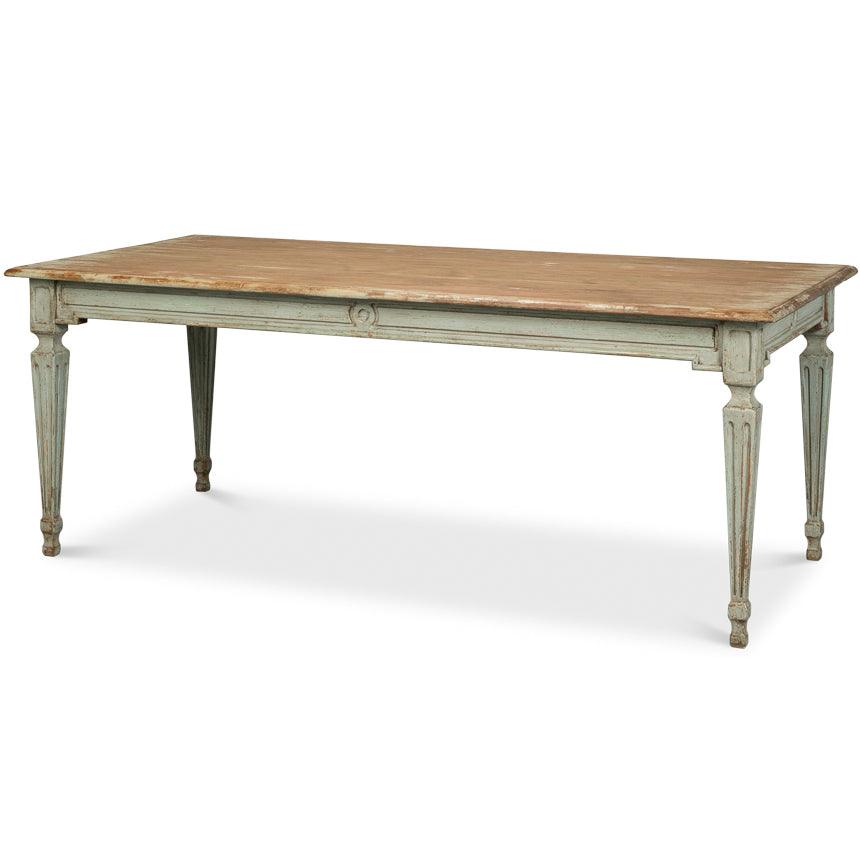 Sage French Elise Wood Top Dining Table - Belle Escape