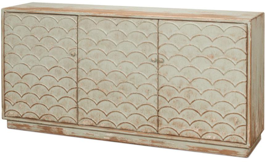 Sage Weathered Waves Farmhouse Sideboard - Belle Escape