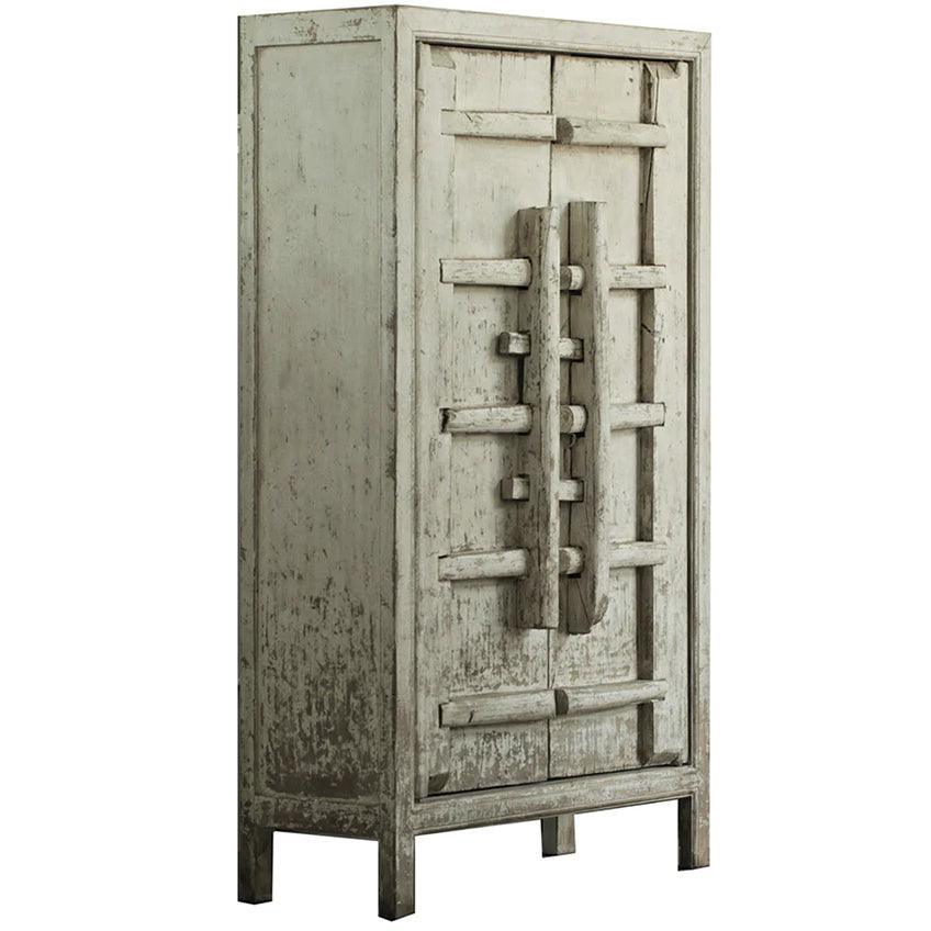 Salvaged White Door Armoire - Belle Escape