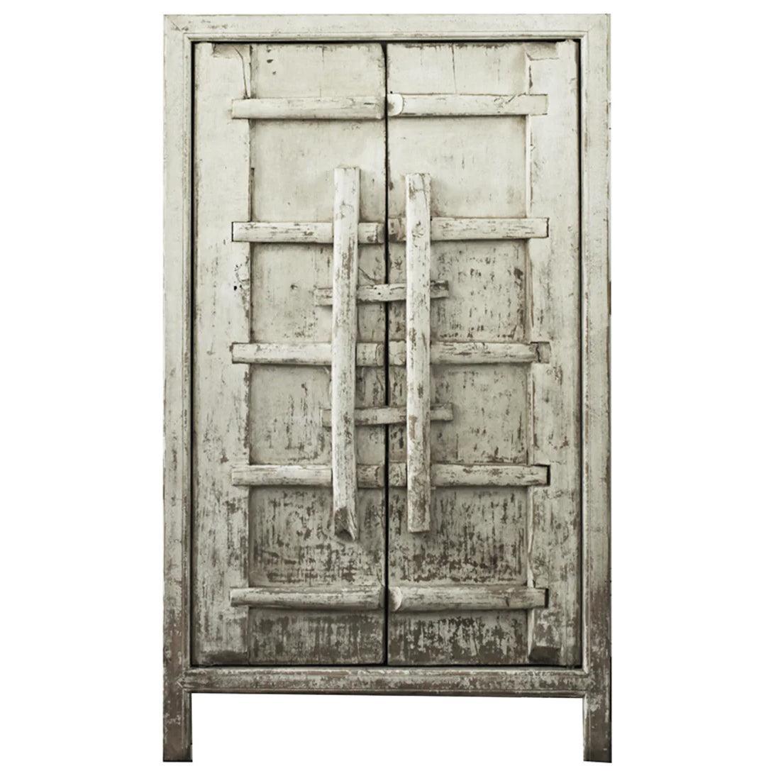 Salvaged White Door Armoire - Belle Escape