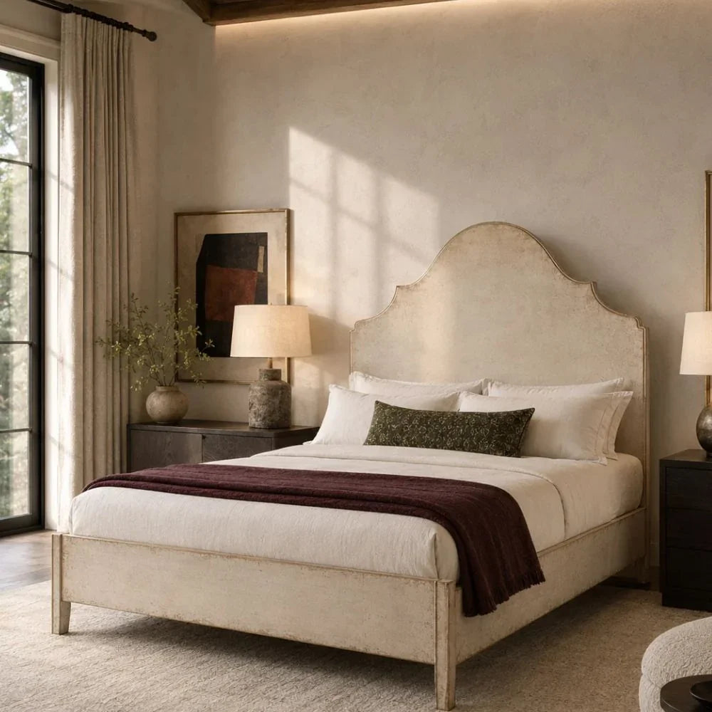 Rustic Arched Scalloped Bed