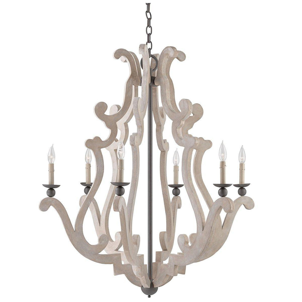 Scrolled Concrete Chandelier - Belle Escape