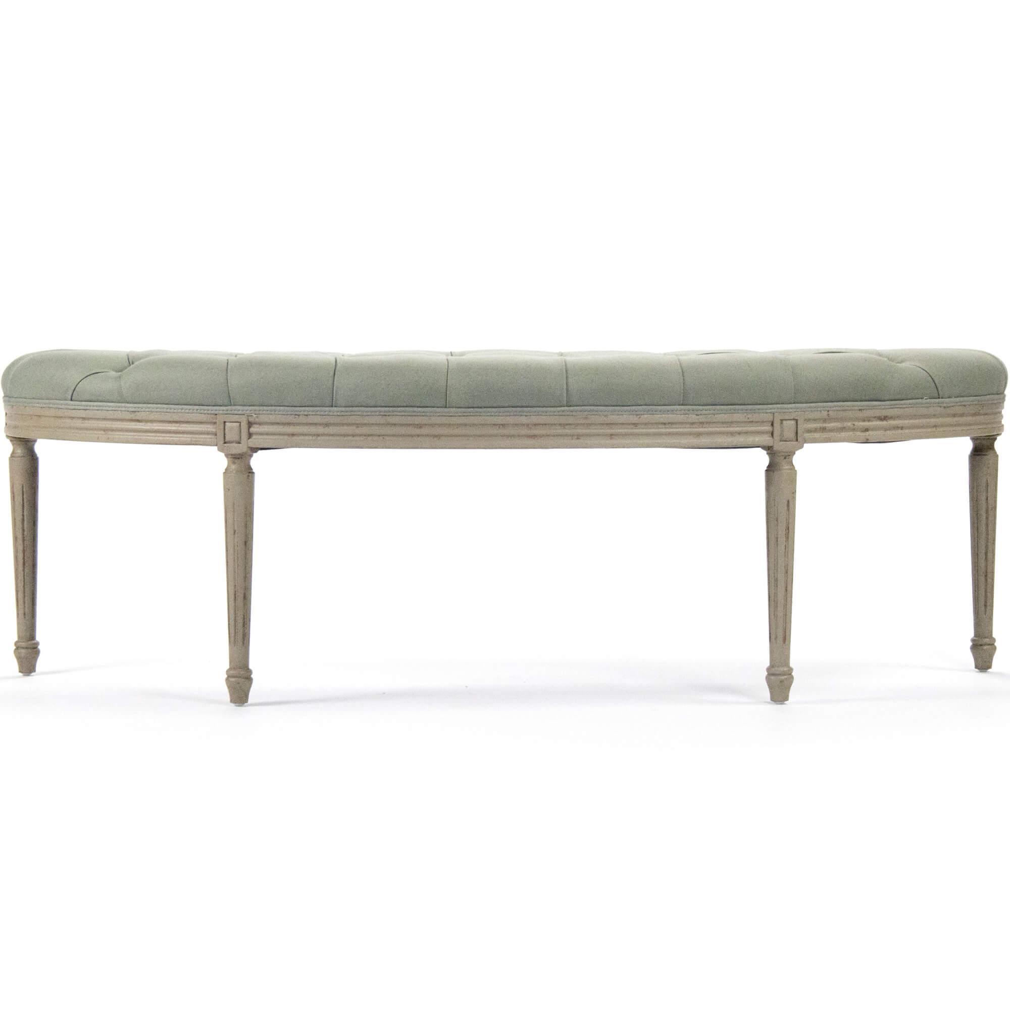 Sea Gray Louis Curved Bench - Belle Escape