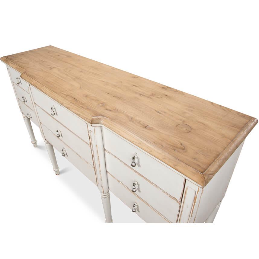 Shabby Chic 9-Drawer Buffet Table - Belle Escape
