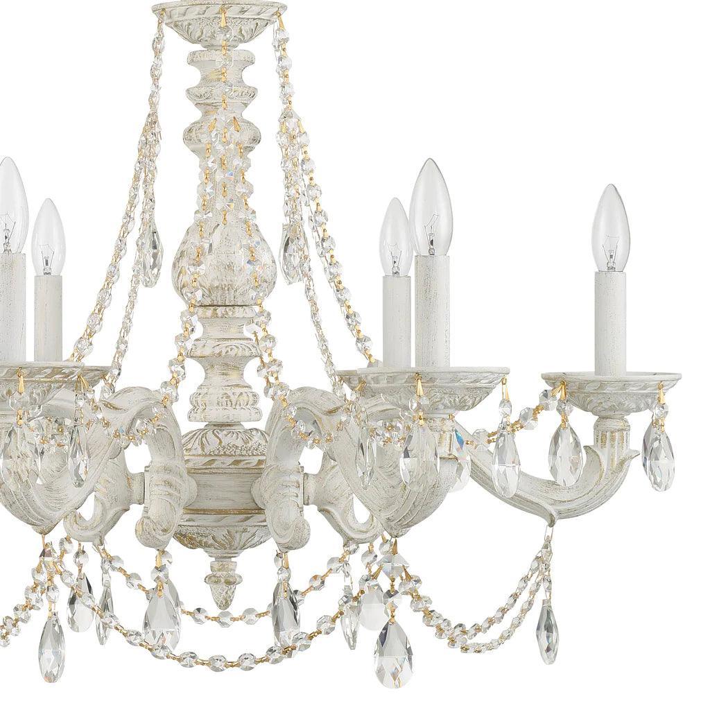 Shabby Chic Crystal Swag Chandelier - Belle Escape