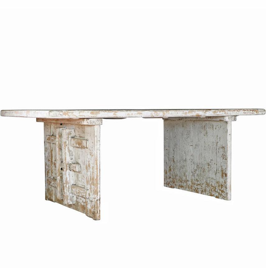 Shabby Chic Salvaged Door Dining Table - Belle Escape