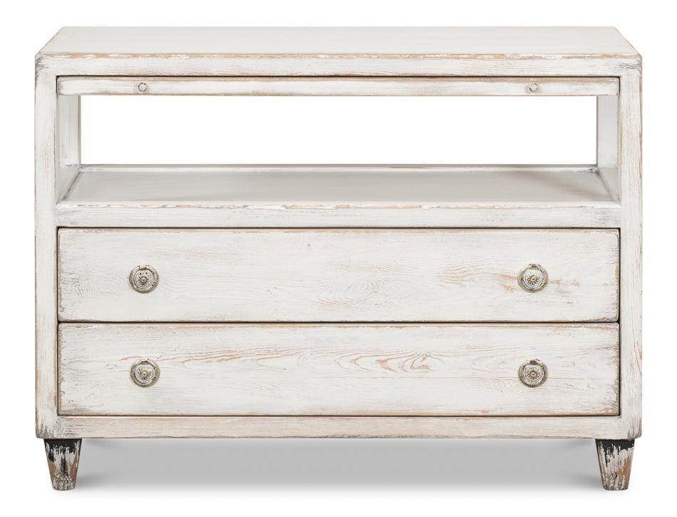 Shabby Chic White Hollywood Console Table - Belle Escape