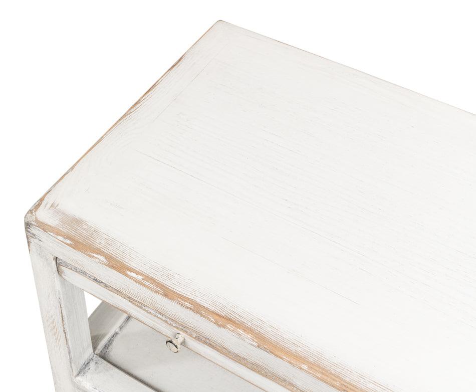 Shabby Chic White Hollywood Console Table - Belle Escape