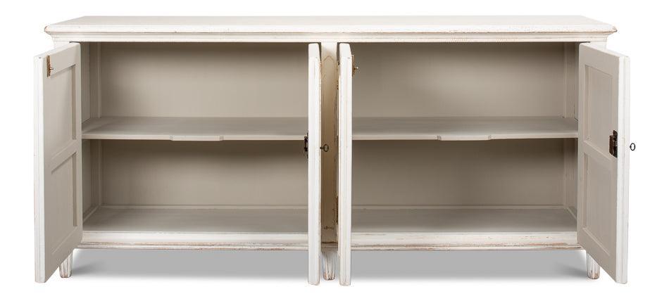 Shabby Chic Whitewash Ribbon Sideboard - Belle Escape