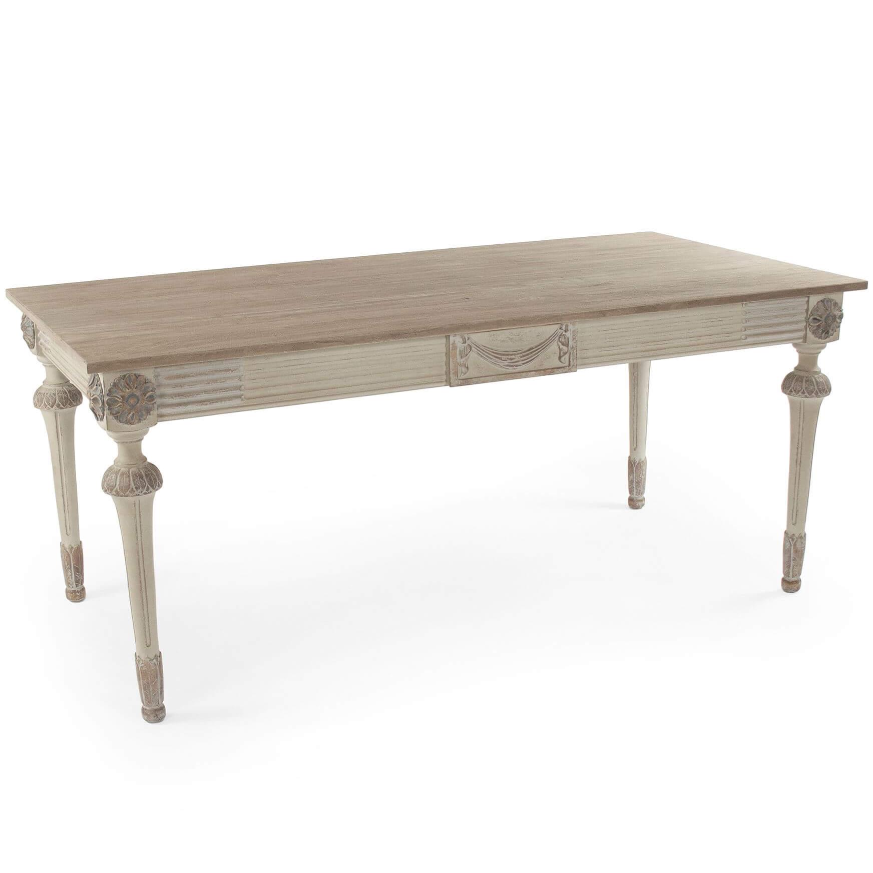 Shabby Chic Wood Top Table - Belle Escape