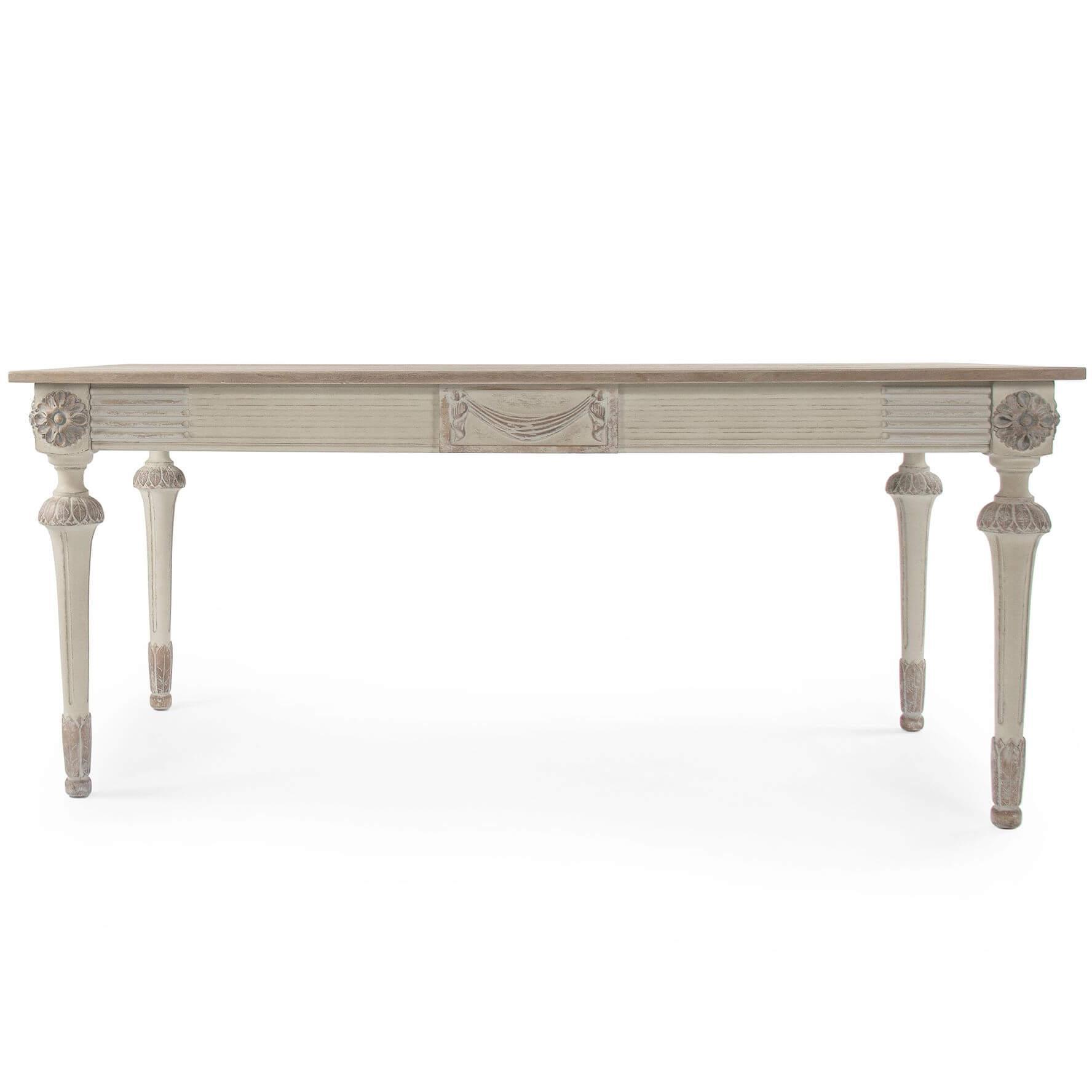 Shabby Chic Wood Top Table - Belle Escape