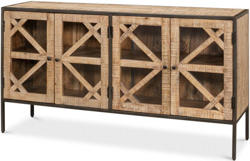 Sienna 4-Door Industrial Sideboard - Belle Escape